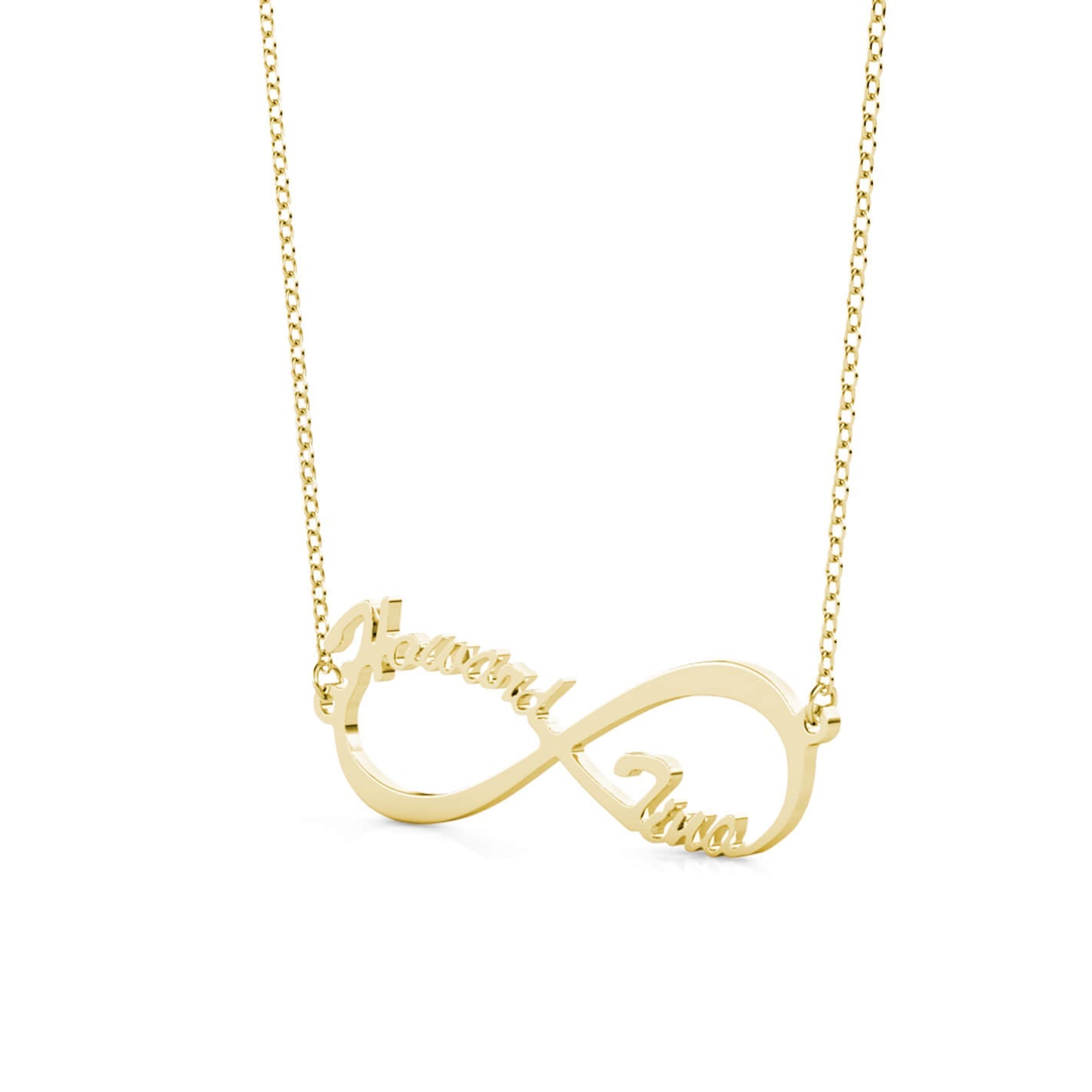 Infinity Two Name Necklace - Personalised Name Necklace Gold - IFSHE UK