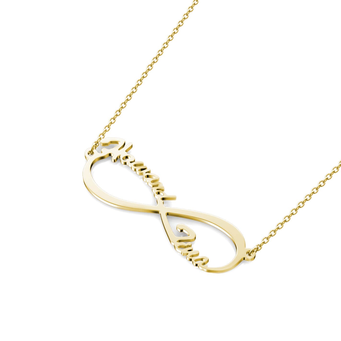 Infinity Two Name Necklace - Personalised Name Necklace Gold - IFSHE UK