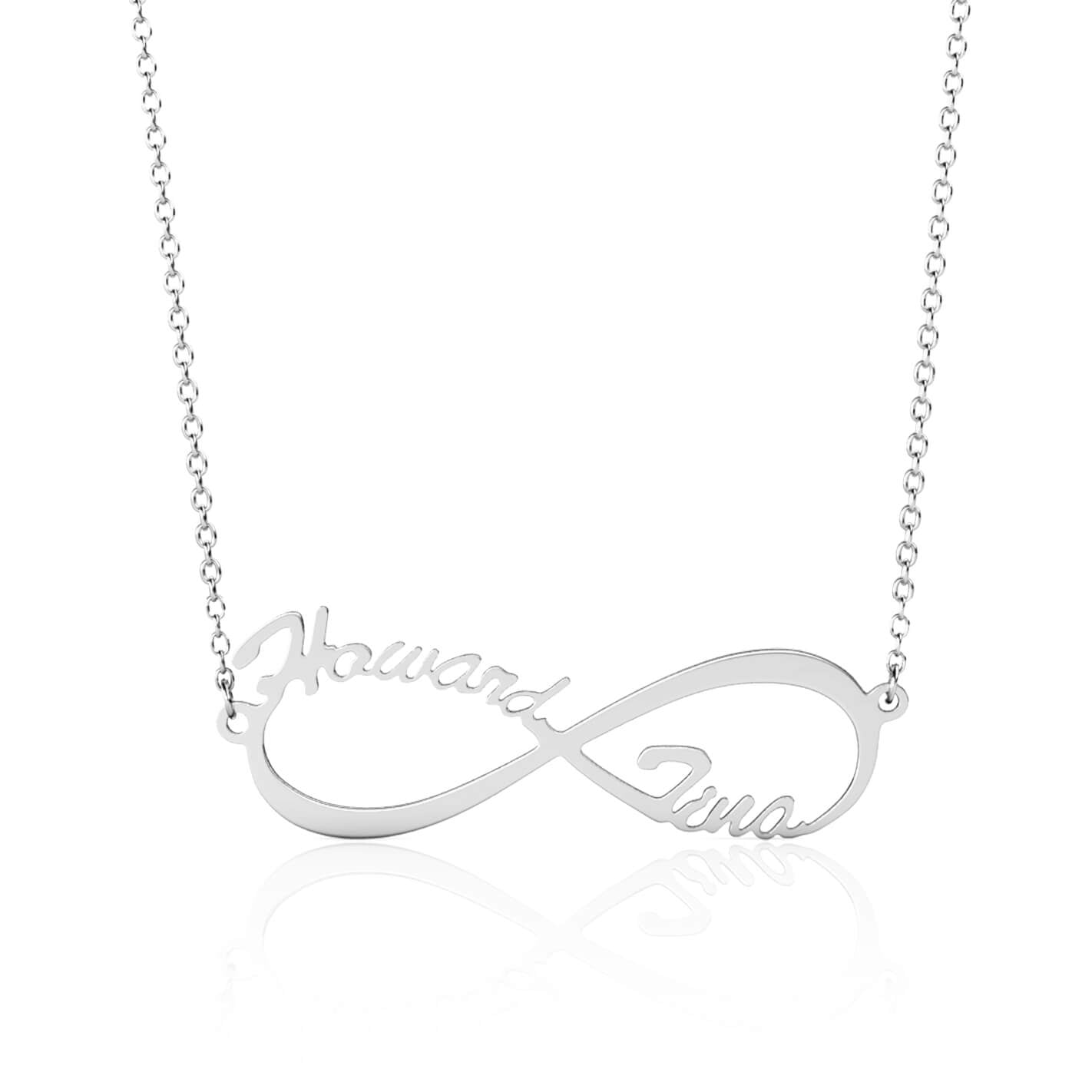 Infinity Two Name Necklace - Personalised Name Necklace - IFSHE UK