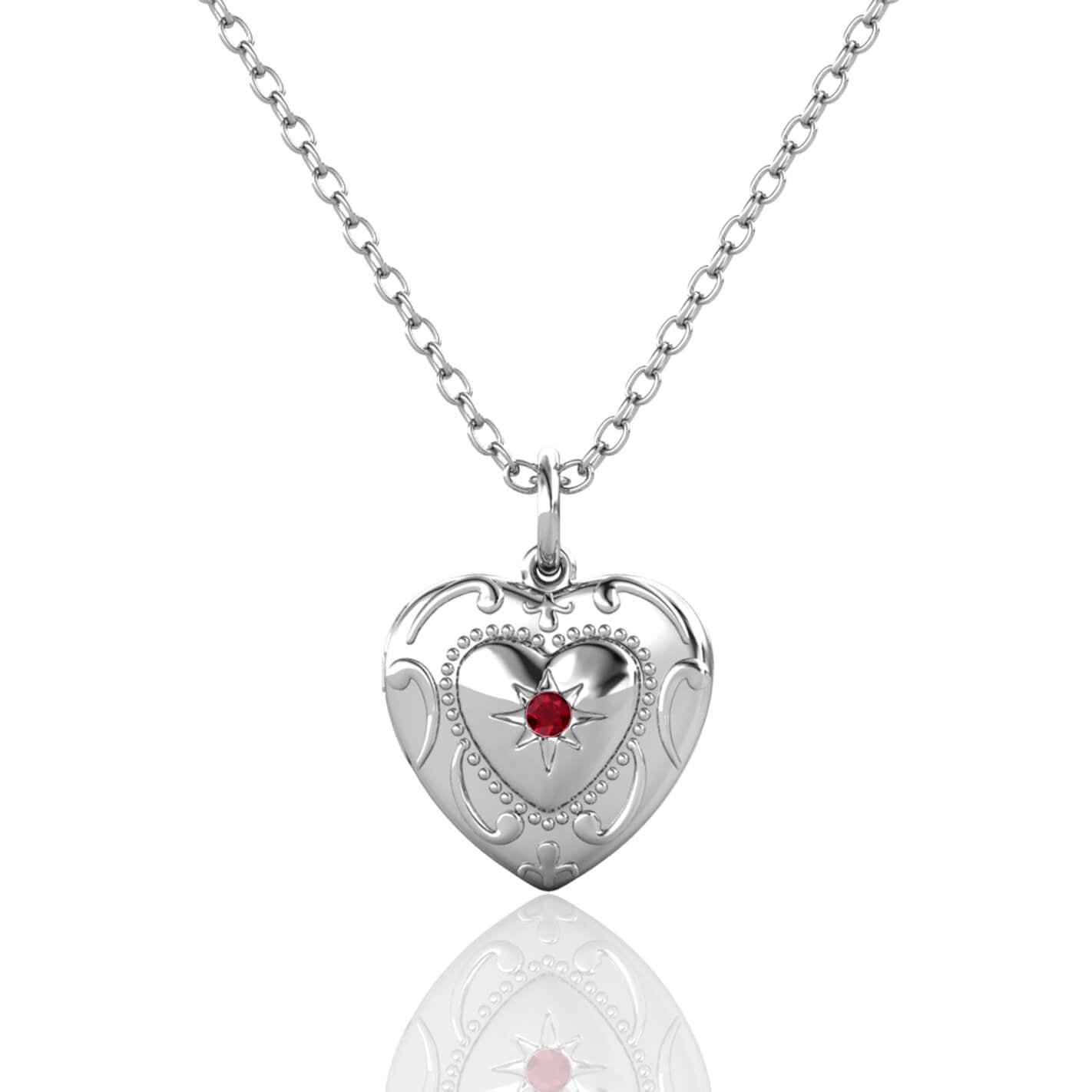 Personalised Heart Locket with Photo - Locket with Picture Inside - Sterling Silver