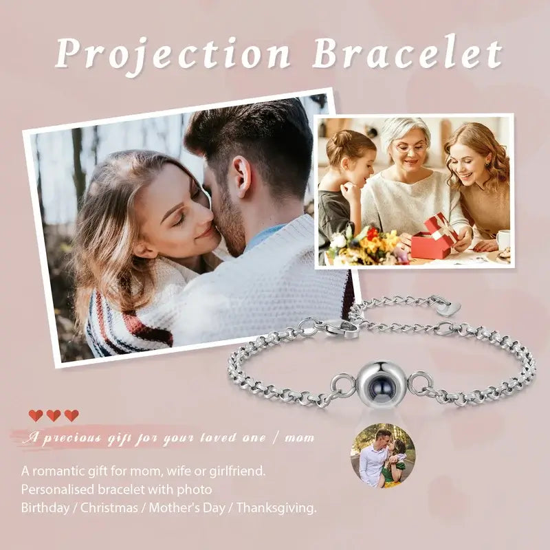 Personalized Photo Projection Bracelet Three Colours