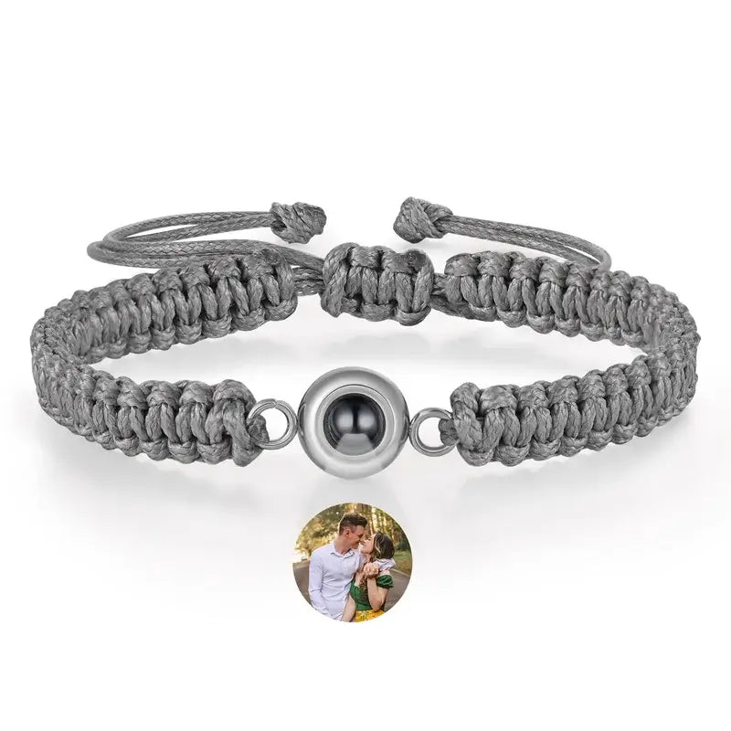 Photo Projection Braided Bracelet | Bracelet with Picture Inside